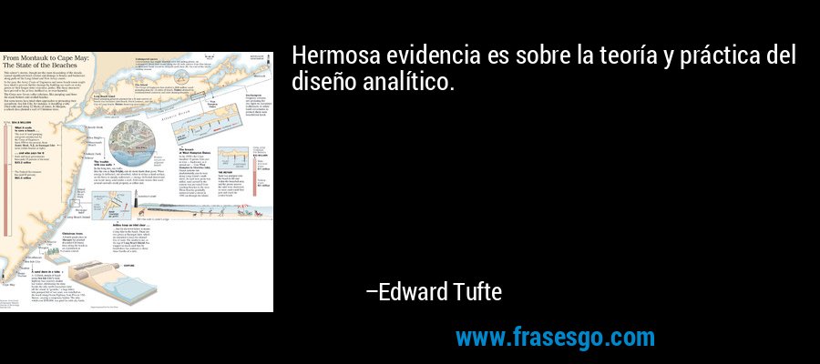 Hermosa evidencia es sobre la teoría y práctica del diseño analítico. – Edward Tufte