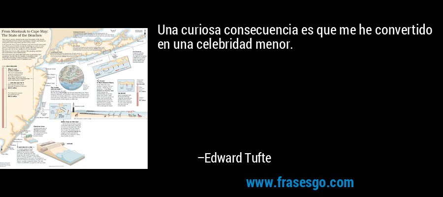 Una curiosa consecuencia es que me he convertido en una celebridad menor. – Edward Tufte
