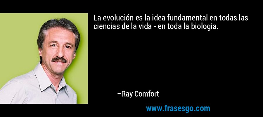 La evolución es la idea fundamental en todas las ciencias de la vida - en toda la biología. – Ray Comfort